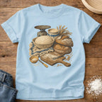 Knead More Fun Sourdough Process vintage still life t-shirt in Chambray