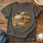 Knead More Fun Sourdough Process vintage still life t-shirt in Pepper