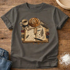 Knead More Fun Sourdough Recipe vintage journal t-shirt in Pepper