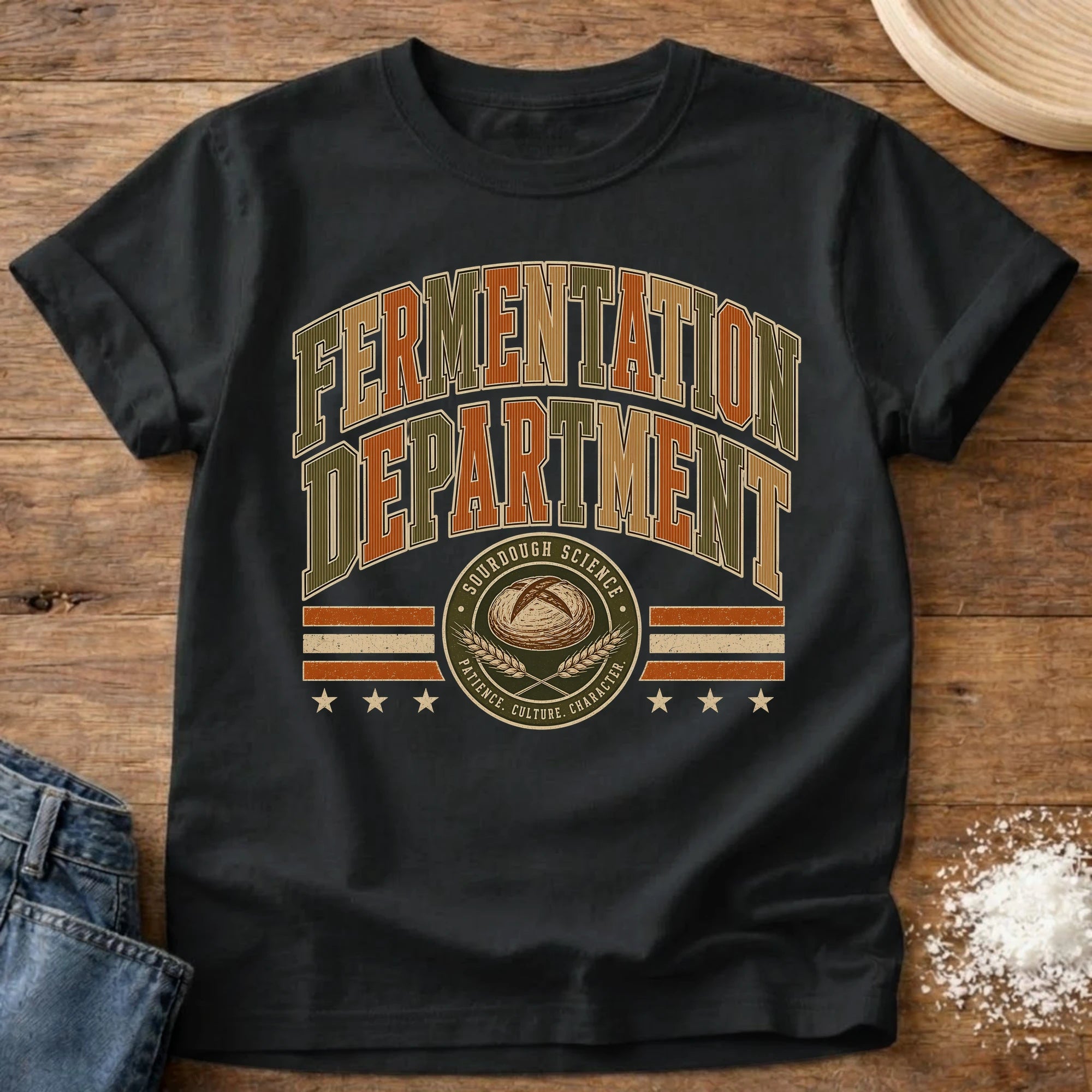 Knead More Fun Sourdough Science sourdough t-shirt in Black