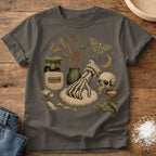 Knead More Fun Sourdough Skeleton Hand sourdough t-shirt in Pepper