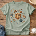 Knead More Fun Sourdough Solar System celestial t-shirt in Bay