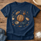 Knead More Fun Sourdough Solar System celestial t-shirt in Navy