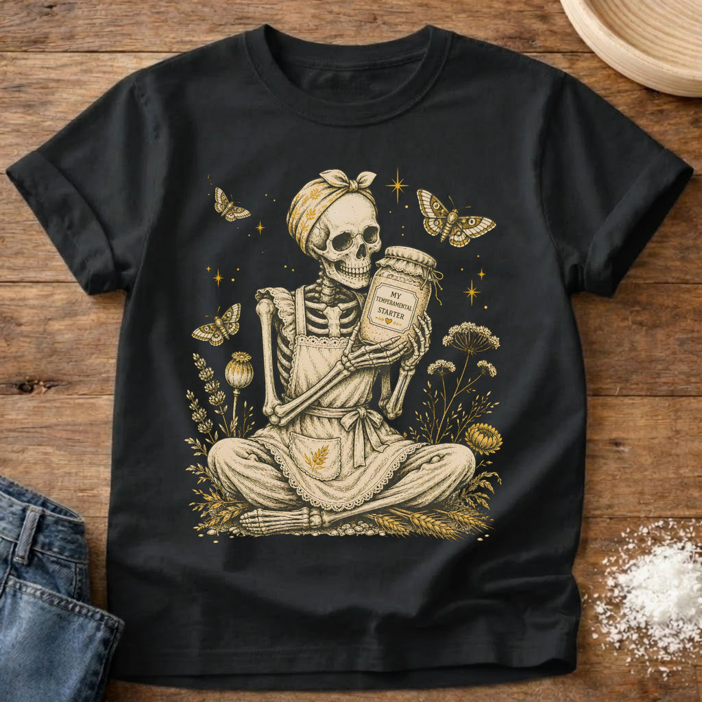 Knead More Fun Spooky Skeleton Starter t-shirt in Black