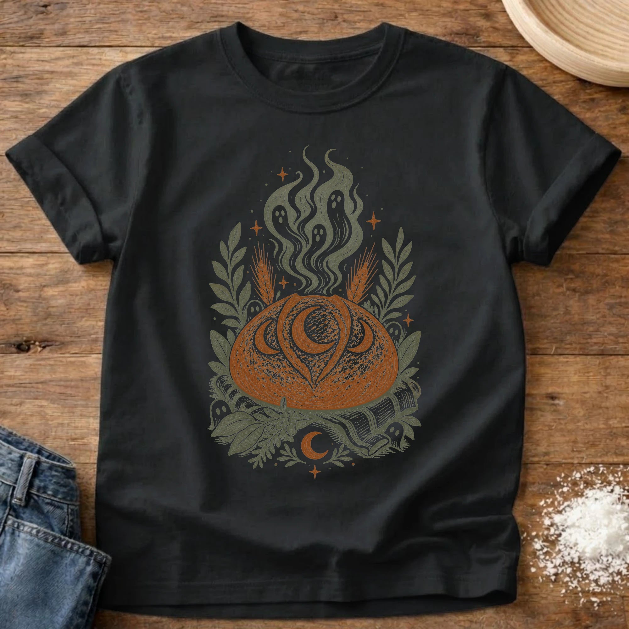 Knead More Fun Spooky Sourdough t-shirt in Black