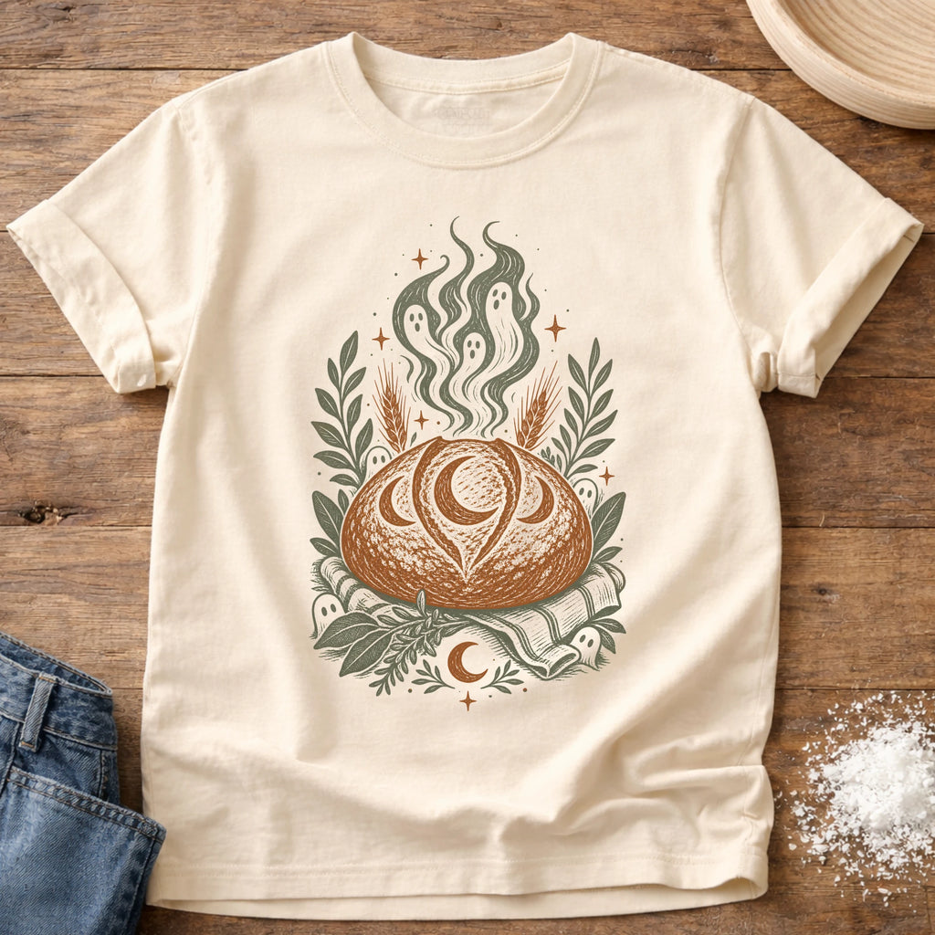 Knead More Fun Spooky Sourdough t-shirt in Ivory