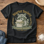 Knead More Fun Starter Society Raccoon t-shirt in Black