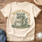 Knead More Fun Starter Society Raccoon t-shirt in Ivory