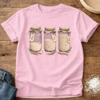 Knead More Fun Starter Trio sourdough jar t-shirt in Blossom