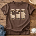 Knead More Fun Starter Trio sourdough jar t-shirt in Espresso