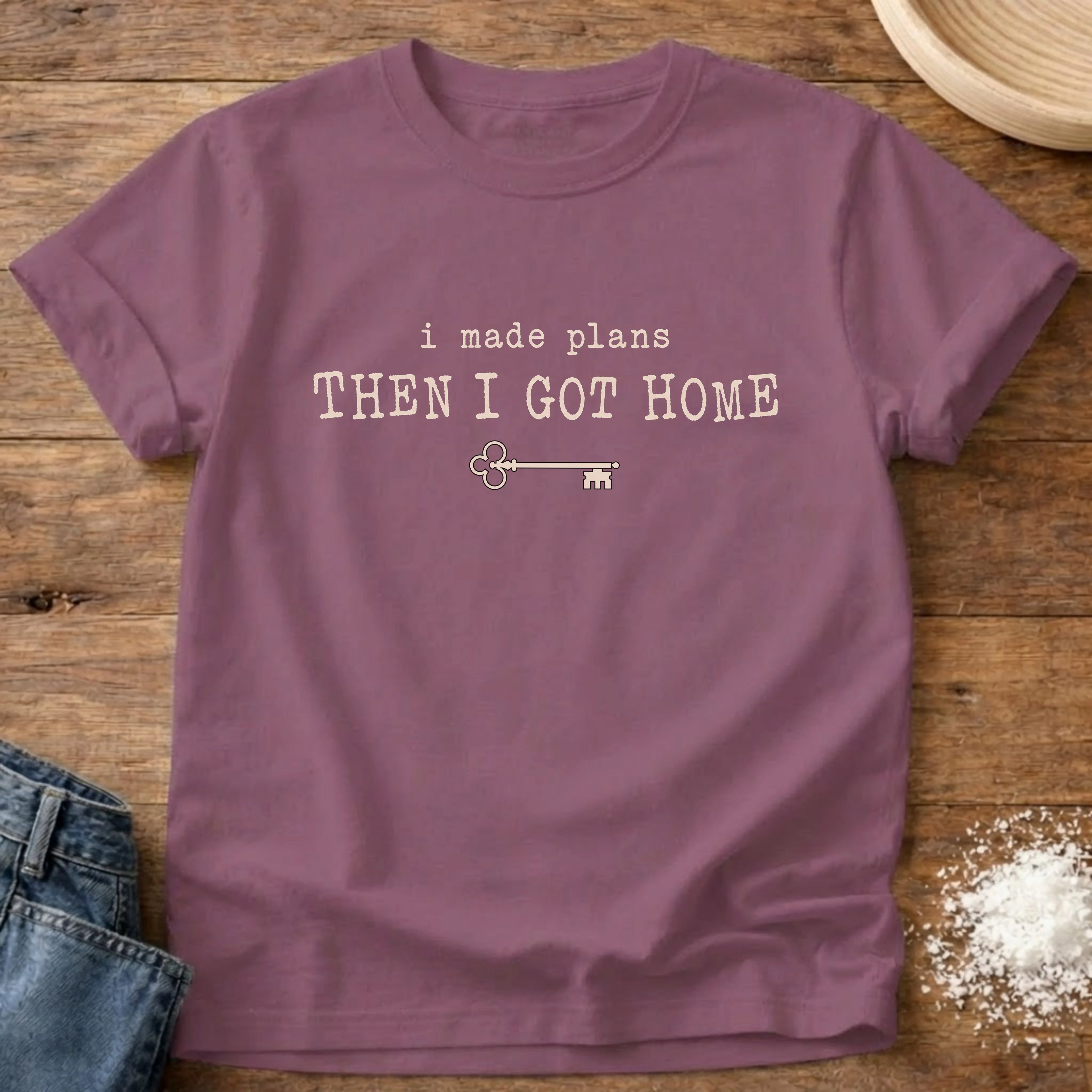 Knead More Fun I Made Plans Then I Got Home t-shirt in Berry