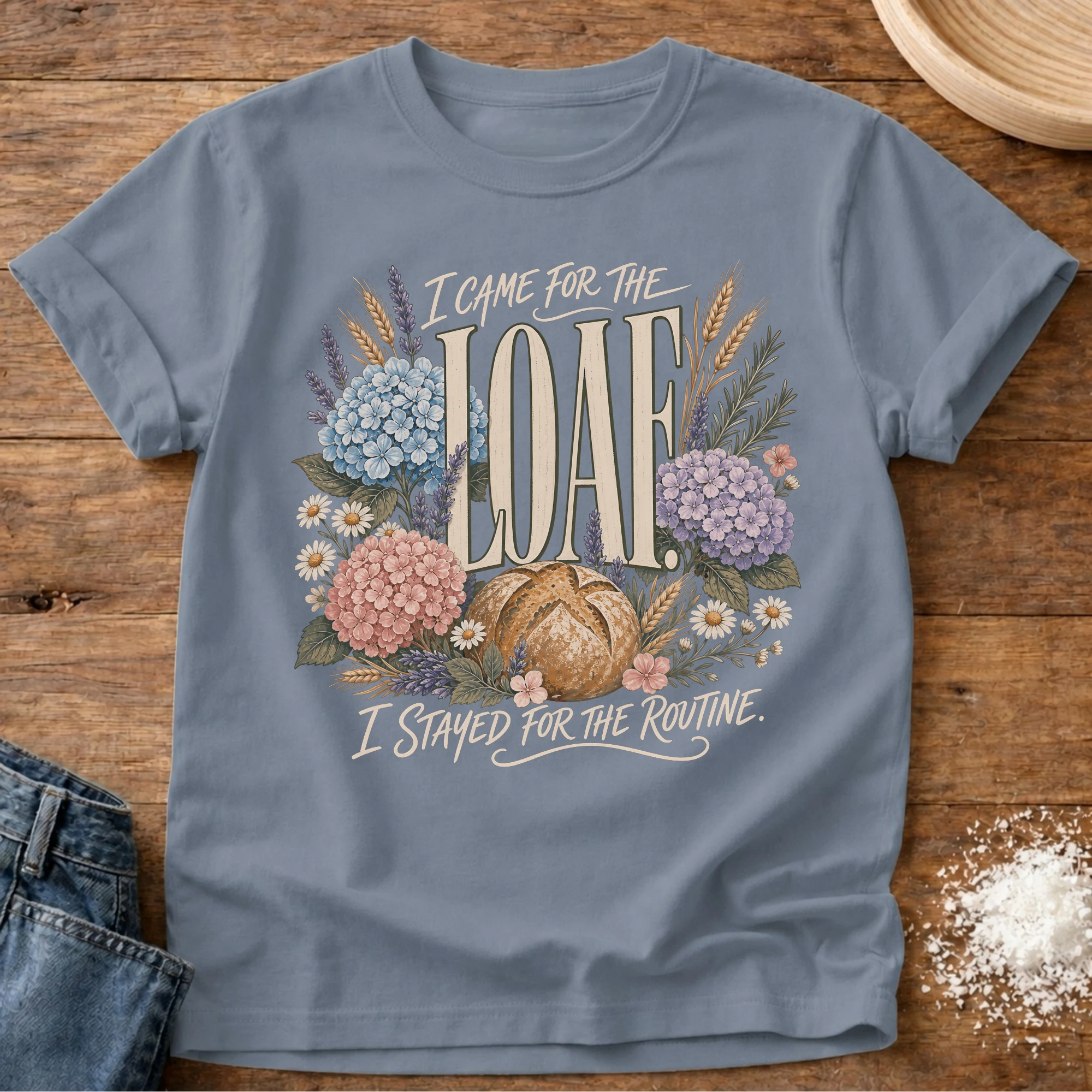 The Routine Sourdough T-Shirt Blue Jean