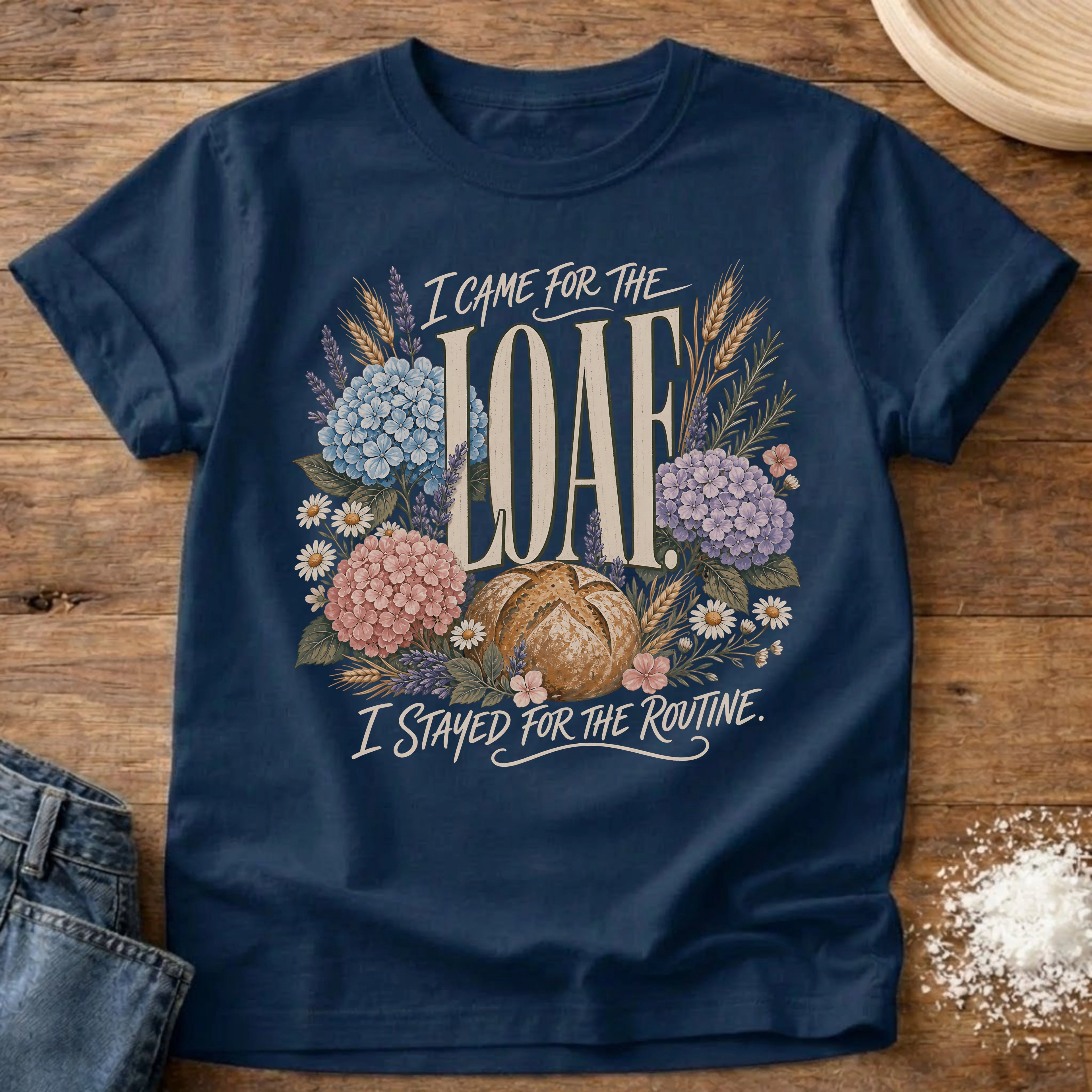 The Routine Sourdough T-Shirt Navy