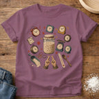 Knead More Fun Time and Hope Sourdough t-shirt in Berry