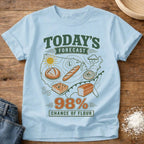 Knead More Fun 98% Chance of Flour sourdough t-shirt in Chambray
