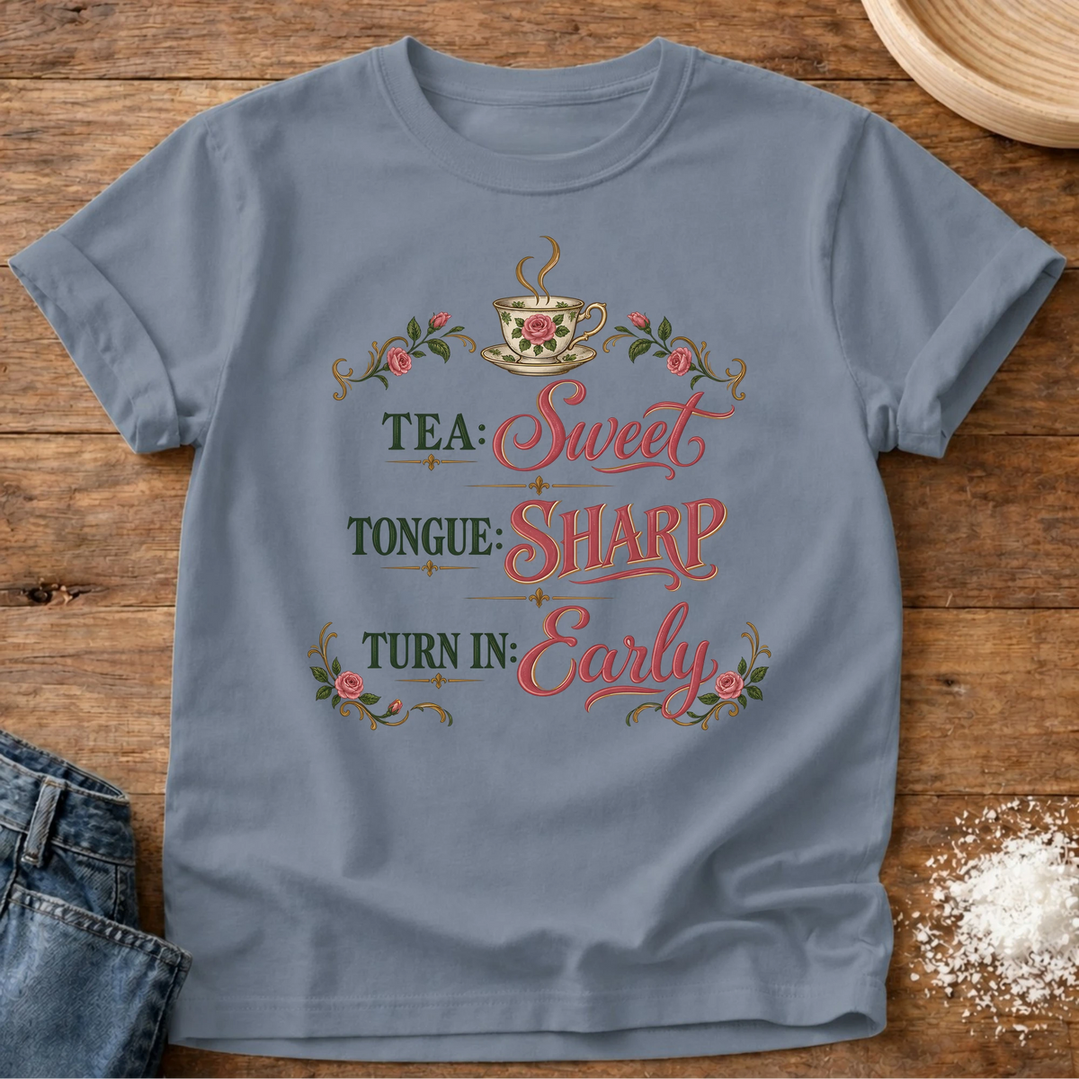 Knead More Fun Turn In Early t-shirt in Blue Jean