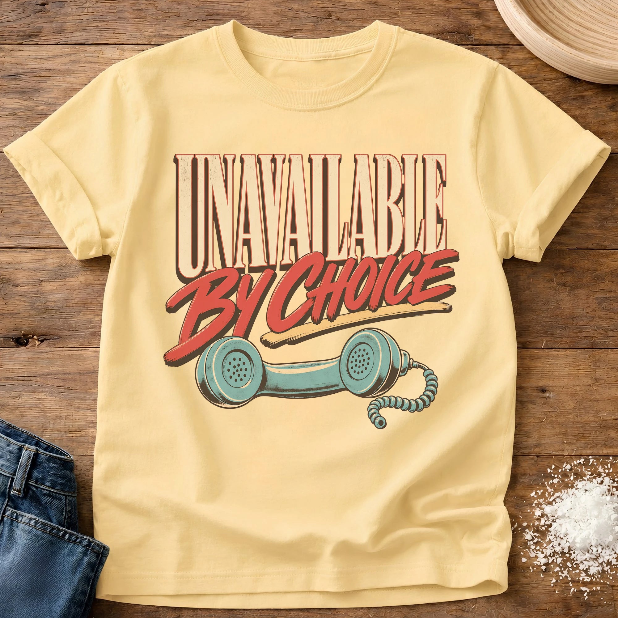 Knead More Fun Unavailable By Choice homebody t-shirt in Butter