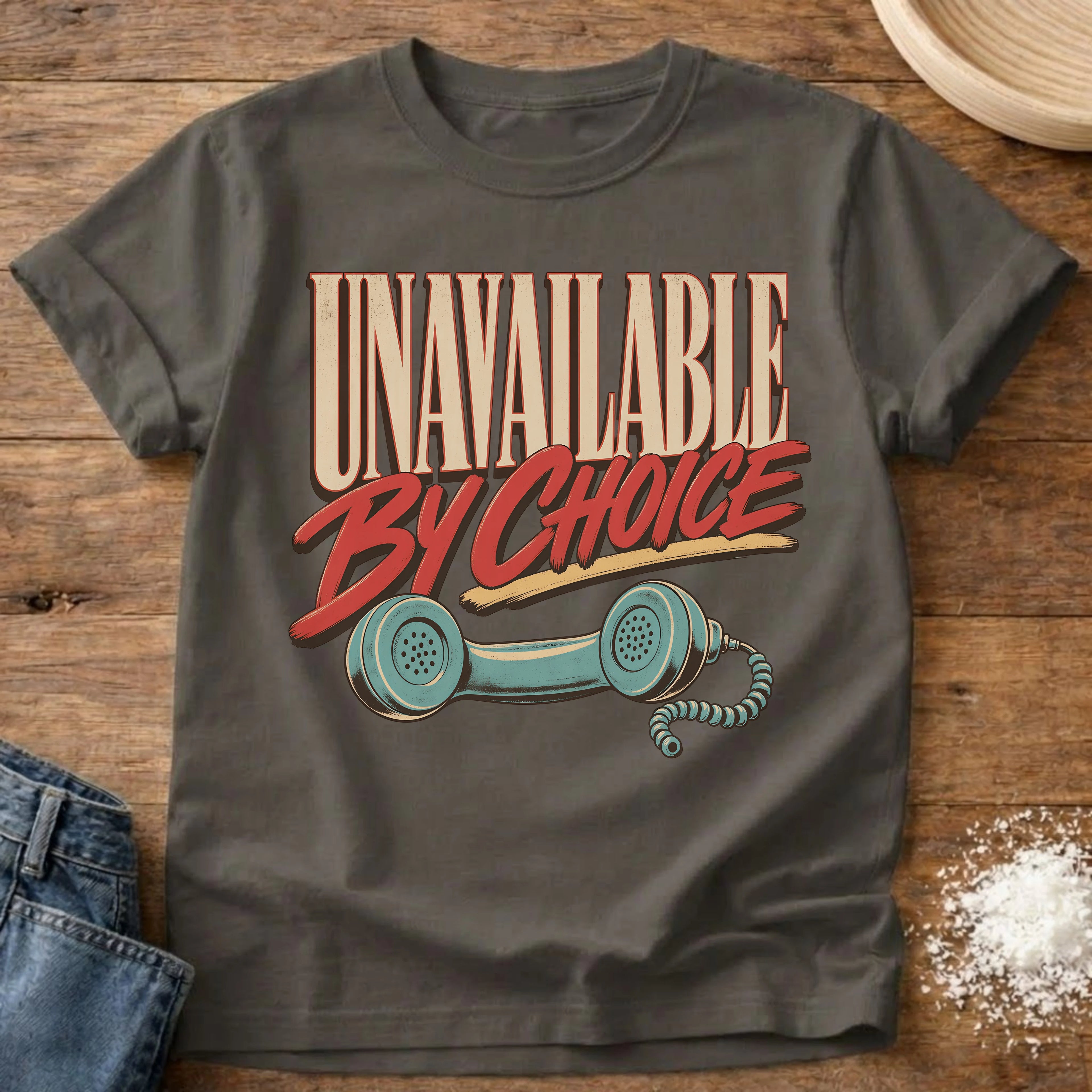 Knead More Fun Unavailable By Choice homebody t-shirt in Pepper