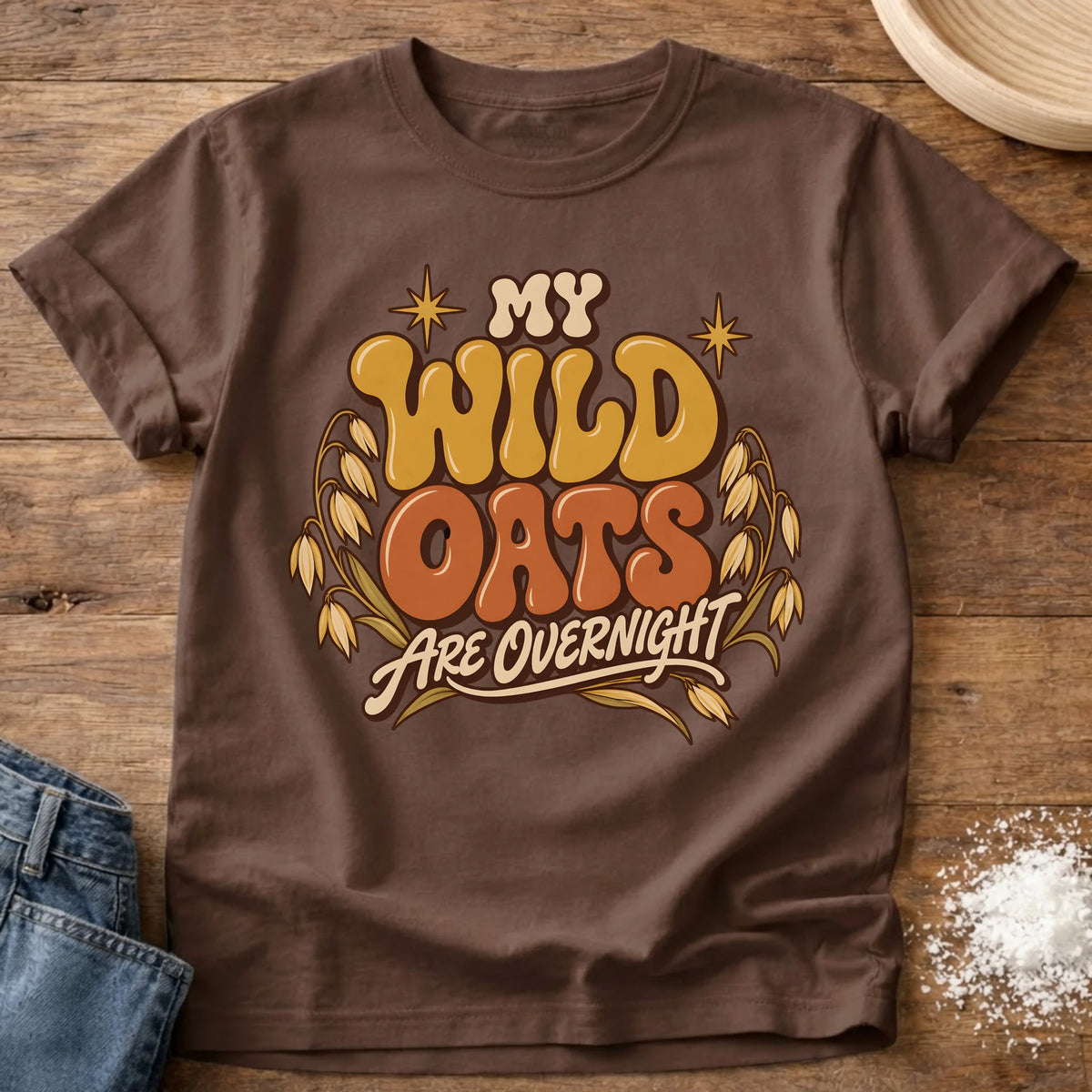 Knead More Fun Wild Oats t-shirt in Espresso