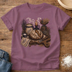 Knead More Fun Witchy Sourdough apothecary t-shirt in Berry