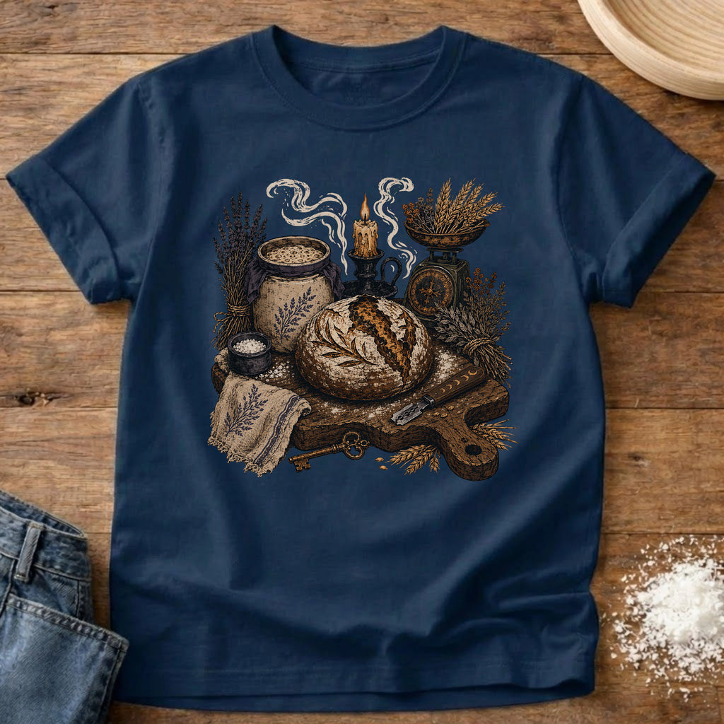 Knead More Fun Witchy Sourdough apothecary t-shirt in Navy